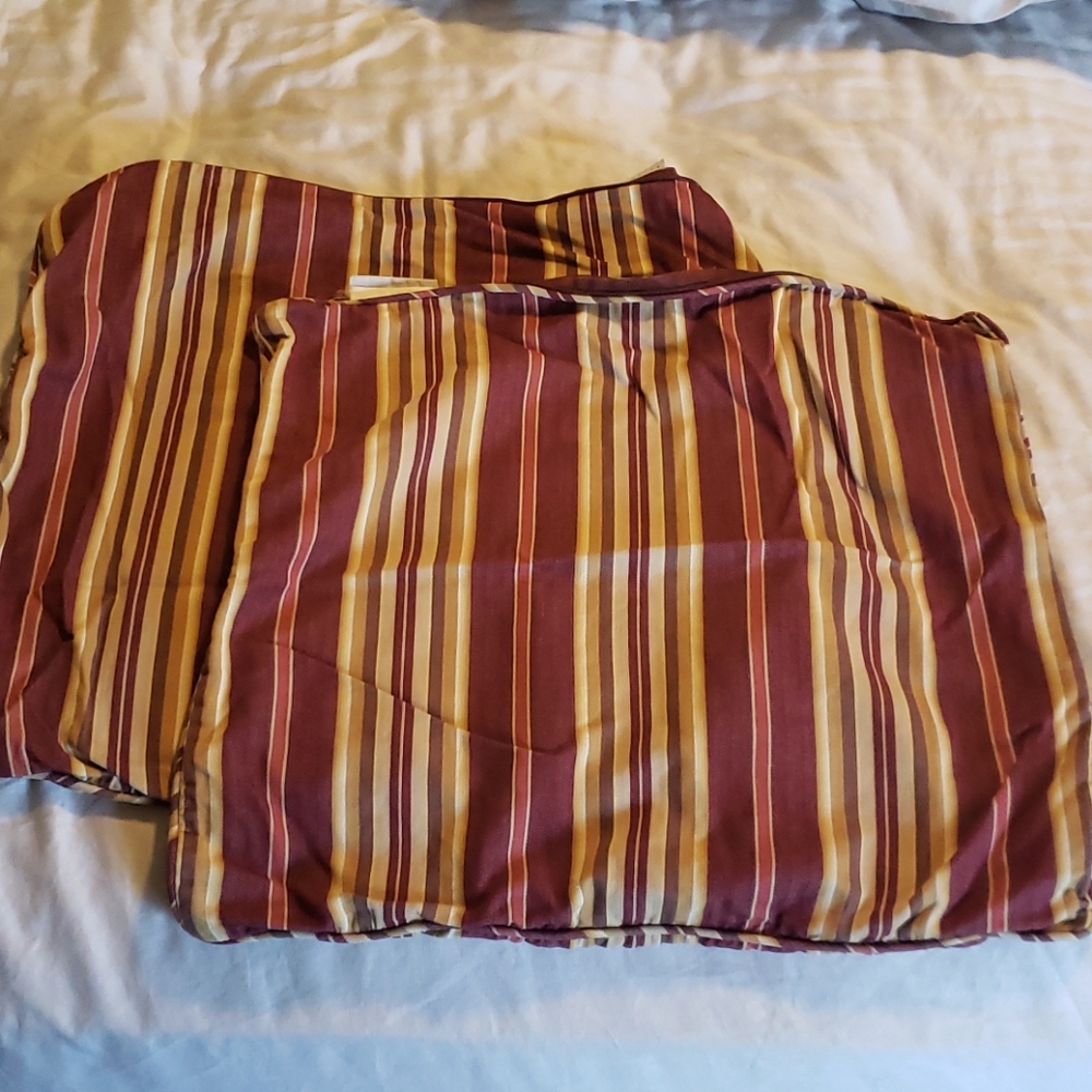 Two Pottery Barn Striped Pillow Cases 18-inch LAST CALL!